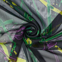 Abstract Paint Spill Silk Chiffon