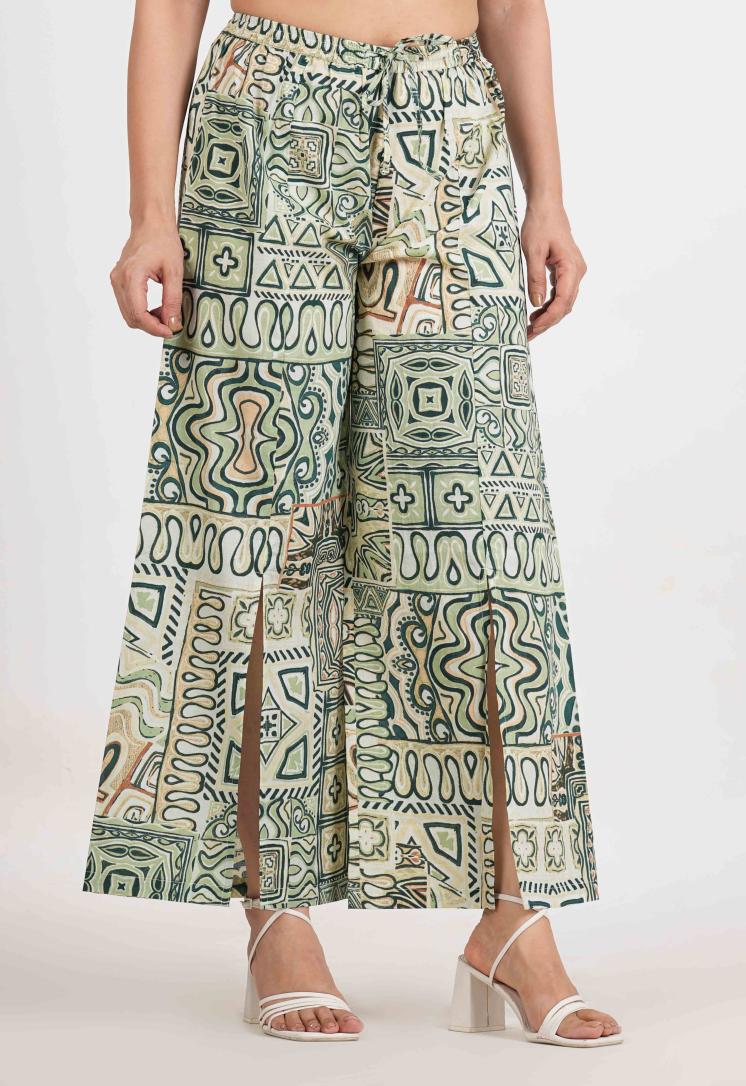VERDE ESSENCE RELAXED FIT COTTON PANTS