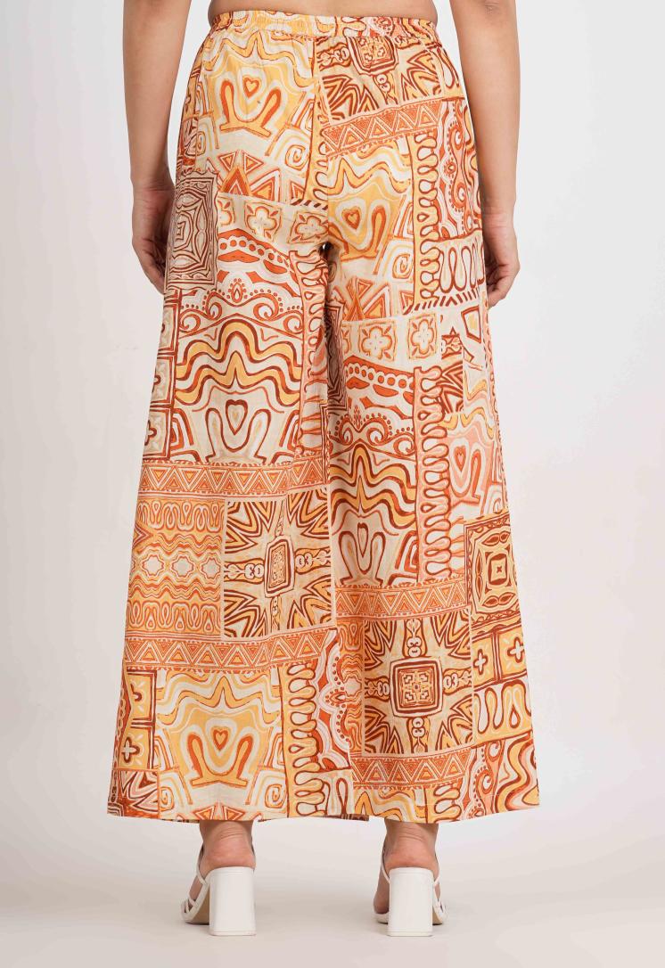 TANGERINE ESSENCE RELAXED FIT COTTON PANTS