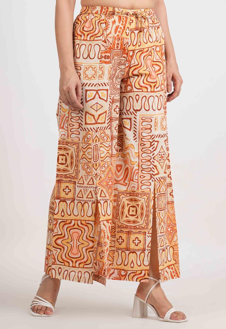TANGERINE ESSENCE RELAXED FIT COTTON PANTS