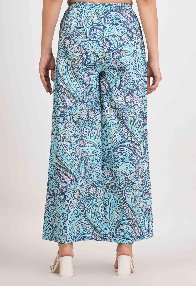 PAISLEY BREEZE RELAXED FIT COTTON PANTS