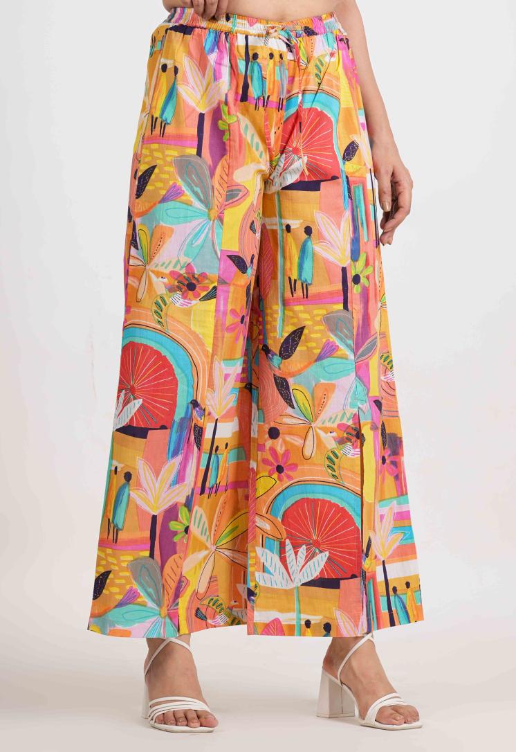 MOSAIC RELAXED FIT COTTON PANTS