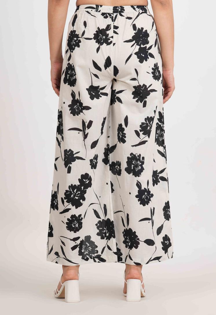 SHADOW BLOOM RELAXED FIT COTTON PANTS