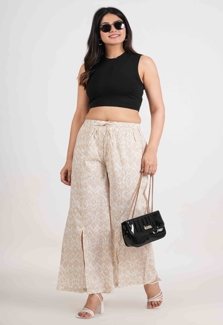 IKAT RELAXED FIT COTTON PANTS