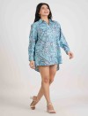 PAISLEY BREEZE FULL OPEN LONG SHIRT DRESS