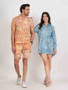 PAISLEY BREEZE FULL OPEN LONG SHIRT DRESS
