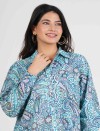 PAISLEY BREEZE FULL OPEN LONG SHIRT DRESS