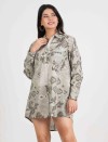 SAGE WHISPER FULL OPEN LONG SHIRT DRESS