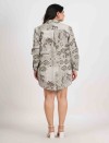 SAGE WHISPER FULL OPEN LONG SHIRT DRESS