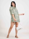 VERDE ESSENCE FULL OPEN LONG SHIRT DRESS