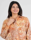 TANGERINE ESSENCE FULL OPEN LONG SHIRT DRESS