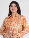 TANGERINE ESSENCE FULL OPEN LONG SHIRT DRESS