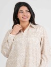 IKAT FULL OPEN LONG SHIRT DRESS