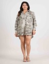 SAGE WHISPER HALF OPEN LONG SHIRT DRESS