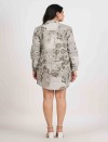 SAGE WHISPER HALF OPEN LONG SHIRT DRESS
