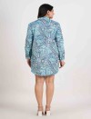 PAISLEY BREEZE HALF OPEN LONG SHIRT DRESS