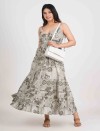 SAGE WHISPER FRONT BUTTON LONG DRESS