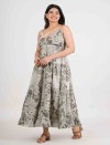 SAGE WHISPER FRONT BUTTON LONG DRESS