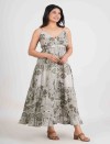 SAGE WHISPER FRONT BUTTON LONG DRESS